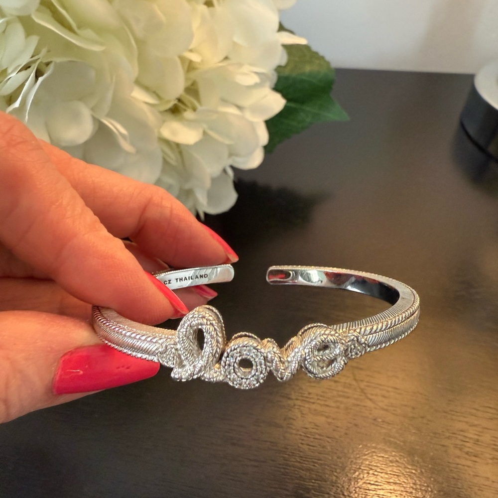 Judith Ripka Silver Love Bracelet